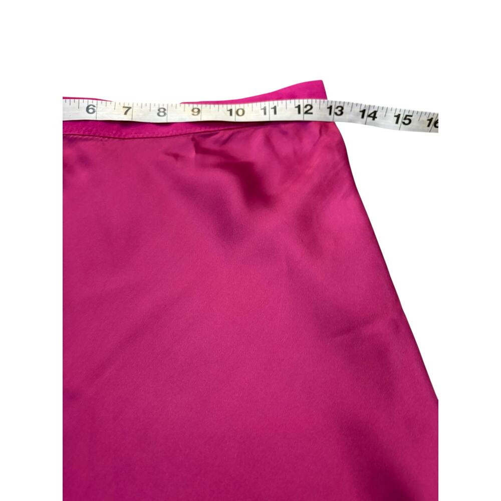 Free People Satin Midi Skirt in Magenta - Picture 9 of 10